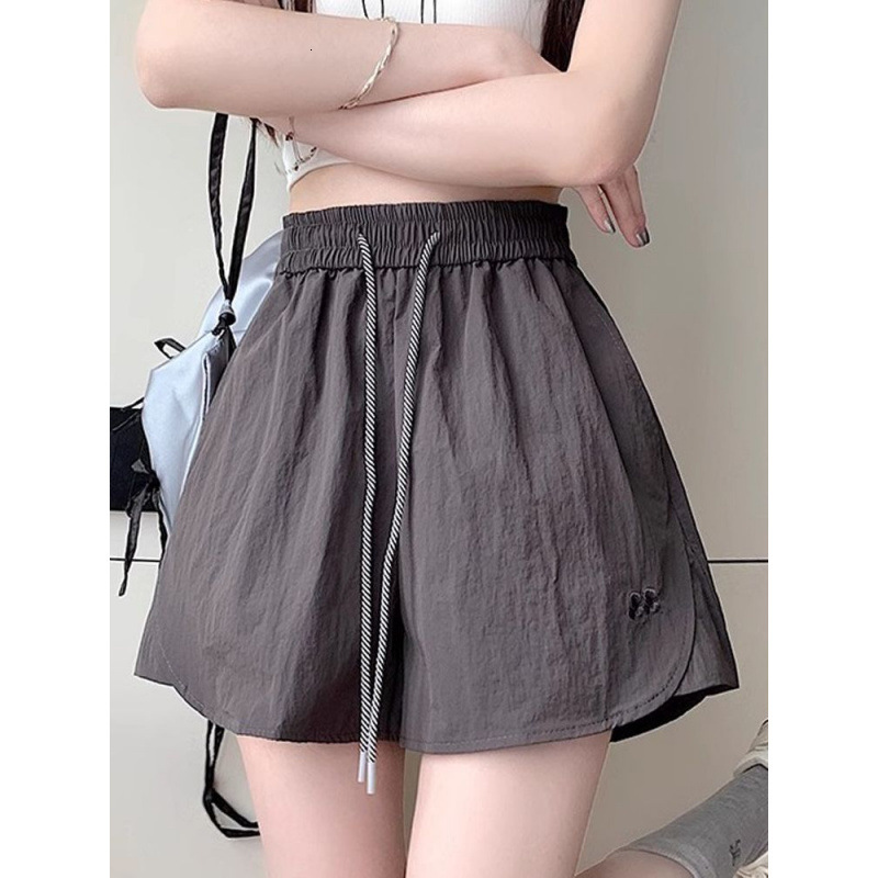 2025S Women s Designer Shorts Ice Silk Quick Drying Wide Leg Hot Pants Summer Plus Size Casual Fitness Yoga Hot Sports Pants Beach Pants