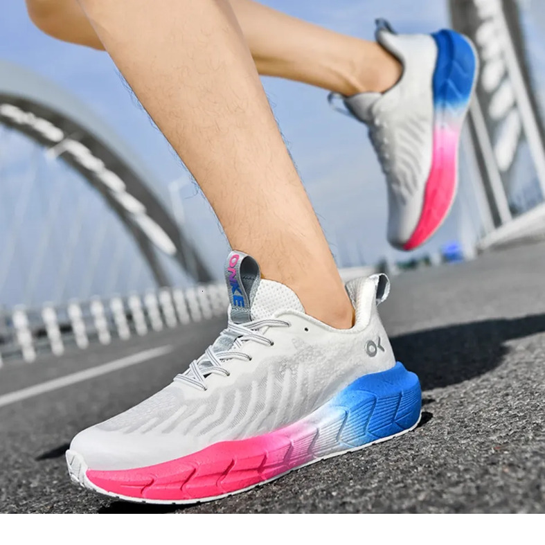 ONKE Spring Autumn Sports for Men and Women Breathable High Elastic Lightweight Non Slip Wear Resistant Mesh Cushioning Carbon Plate Couple Running Sh