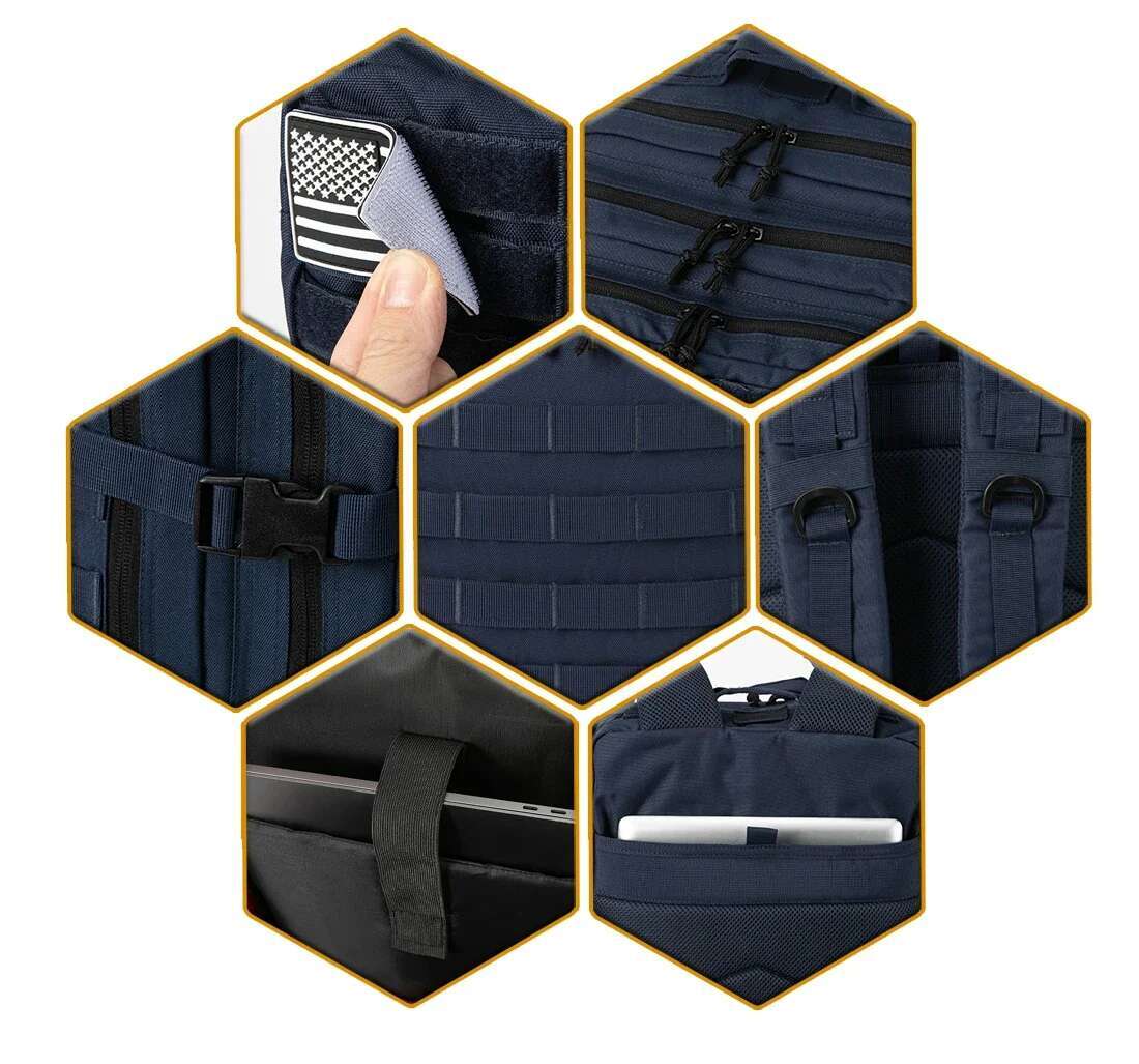 Qt&Qy Tactical Backpacks 45L Large Capacity Man 3 Days Molle Assault Bags For Outdoor Trekking Camping Backpack