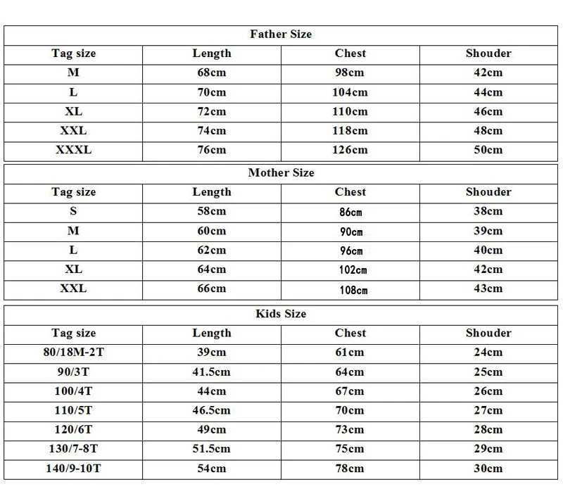 Family Matching Clothing T-shirt Matching Family Clothing Father Mother Daughter Son T-shirt S2548