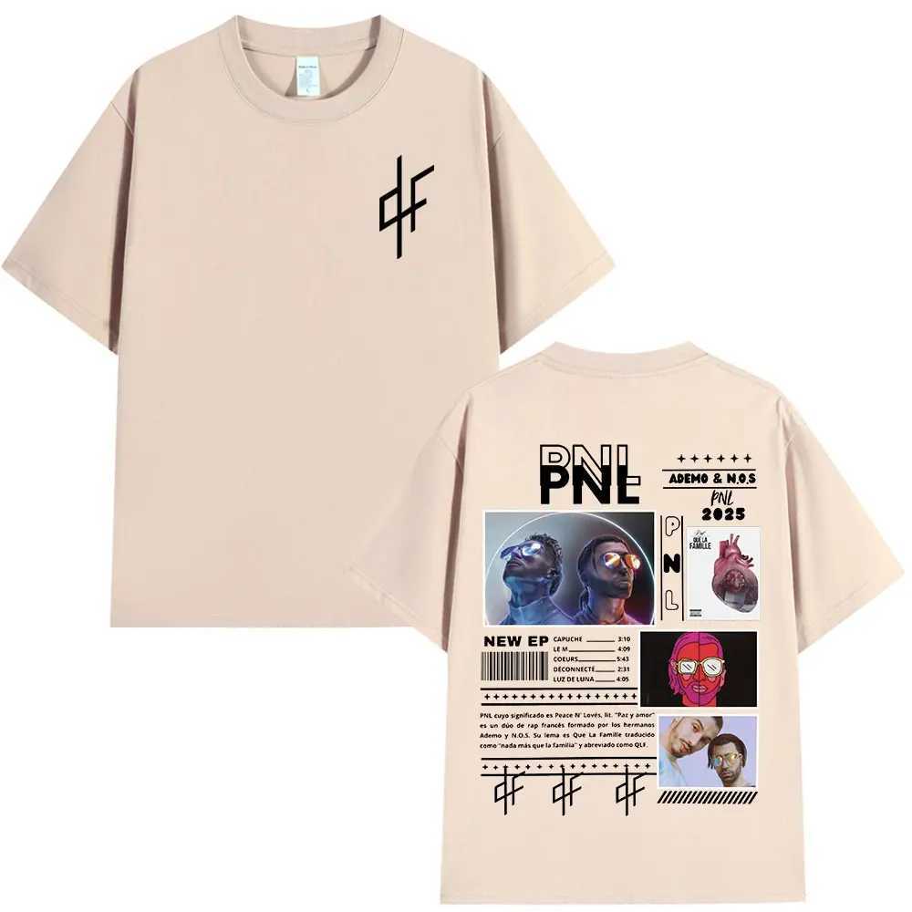 Le Monde Chico T-shirt PNL album French rapper graphic printed T-shirt mens hip-hop fashion short sleeved T-shirtXJ250409