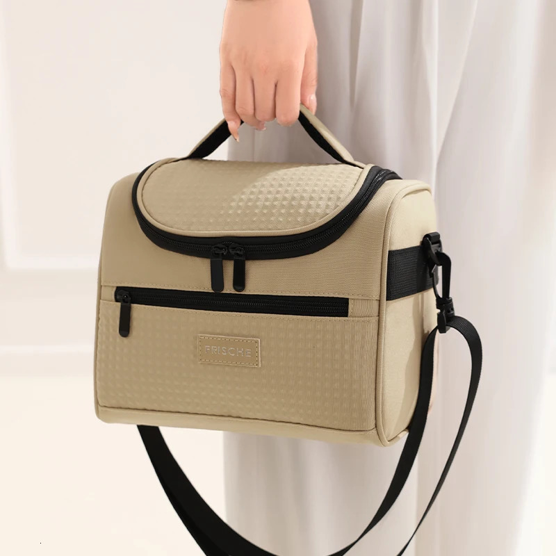 Lunch Bag Insulated Lunch Box Zipper Lunch Tote Bag Waterproof Insulated Lunch Storage Bag Hand-held Bento Box Insulated Bag 250407