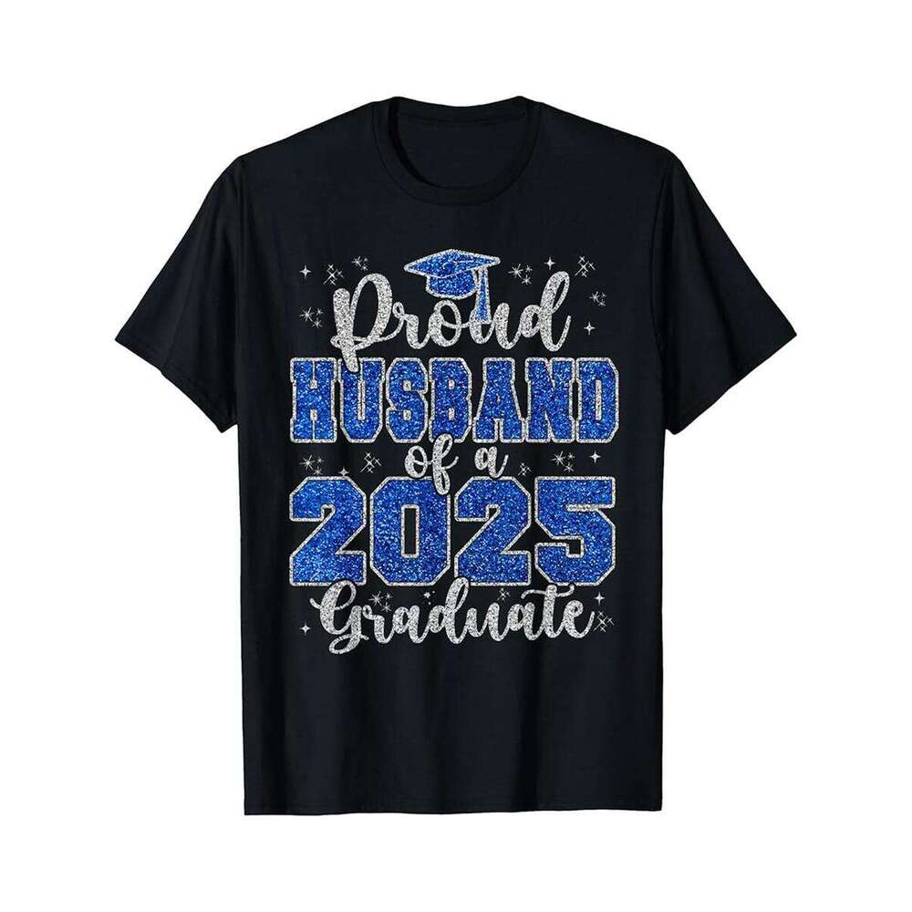 Designer T shirt Proud Husband of a 2025 Graduate Prom Squad Graduation - 220g Tshits