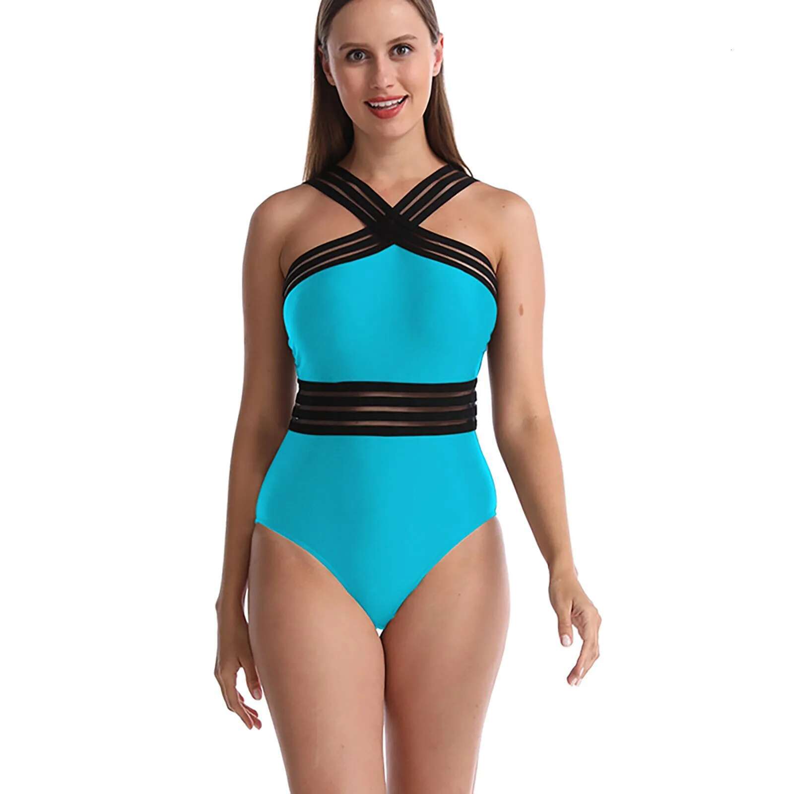 Dongdumaoyi Sexy One Piece Swimsuit Backless Halter Beach Swimwear Crochet Bikini Bathing Suit Black Swimming For Women