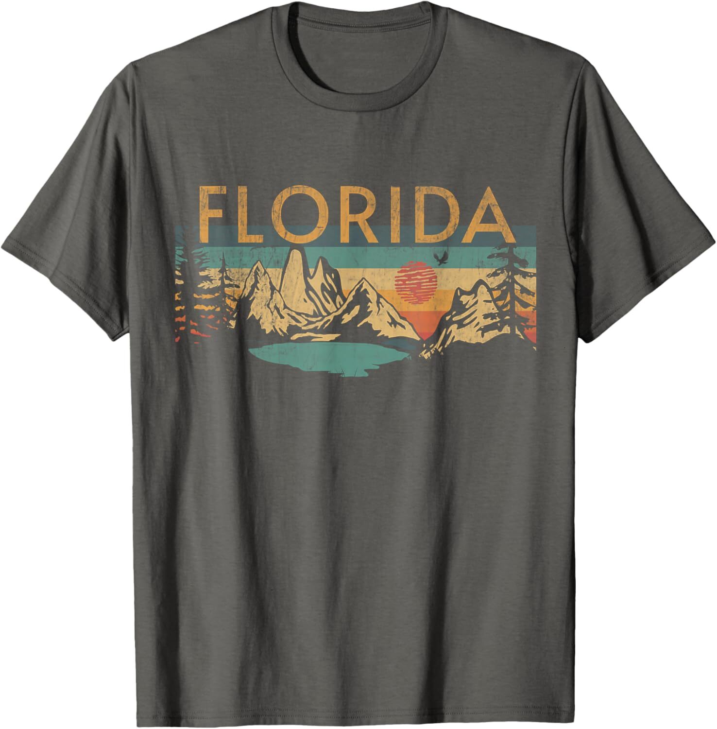 T shirt for Mens Florida Graphic Tee Casual Tops Clothes Short sleeve Solid color simplicity fashion
