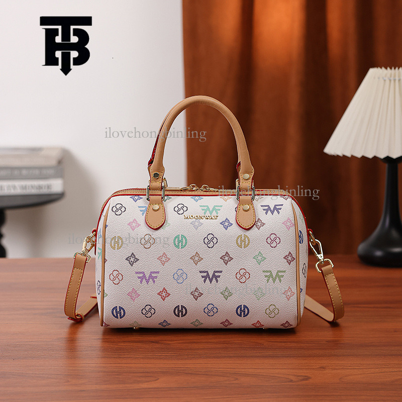 TB BHULAMTE Designer New Boston Bag Luxury Business Handbag Fashion Colorful Letter Single Shoulder Crossbody Bag Banquet Versatile Holiday Gift