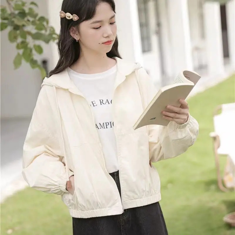 Summer Milk Almond Gough Coat Thin Breathable Clothing Korean Version Loose Edition 250409