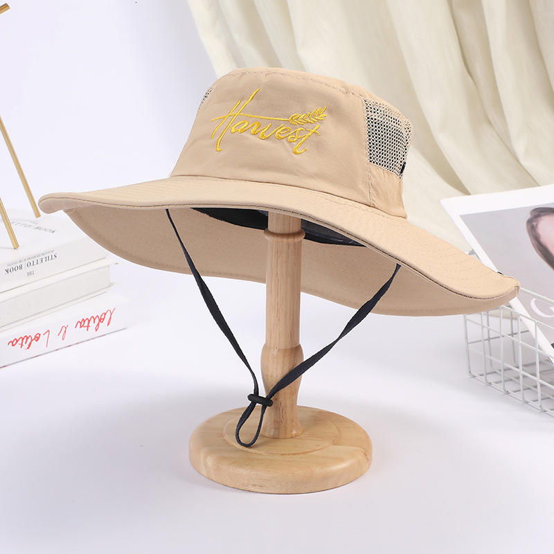 Wide edge breathable outdoor hiking sun hat for men fisherman style camping sun hat for couples simple sun hat 230822