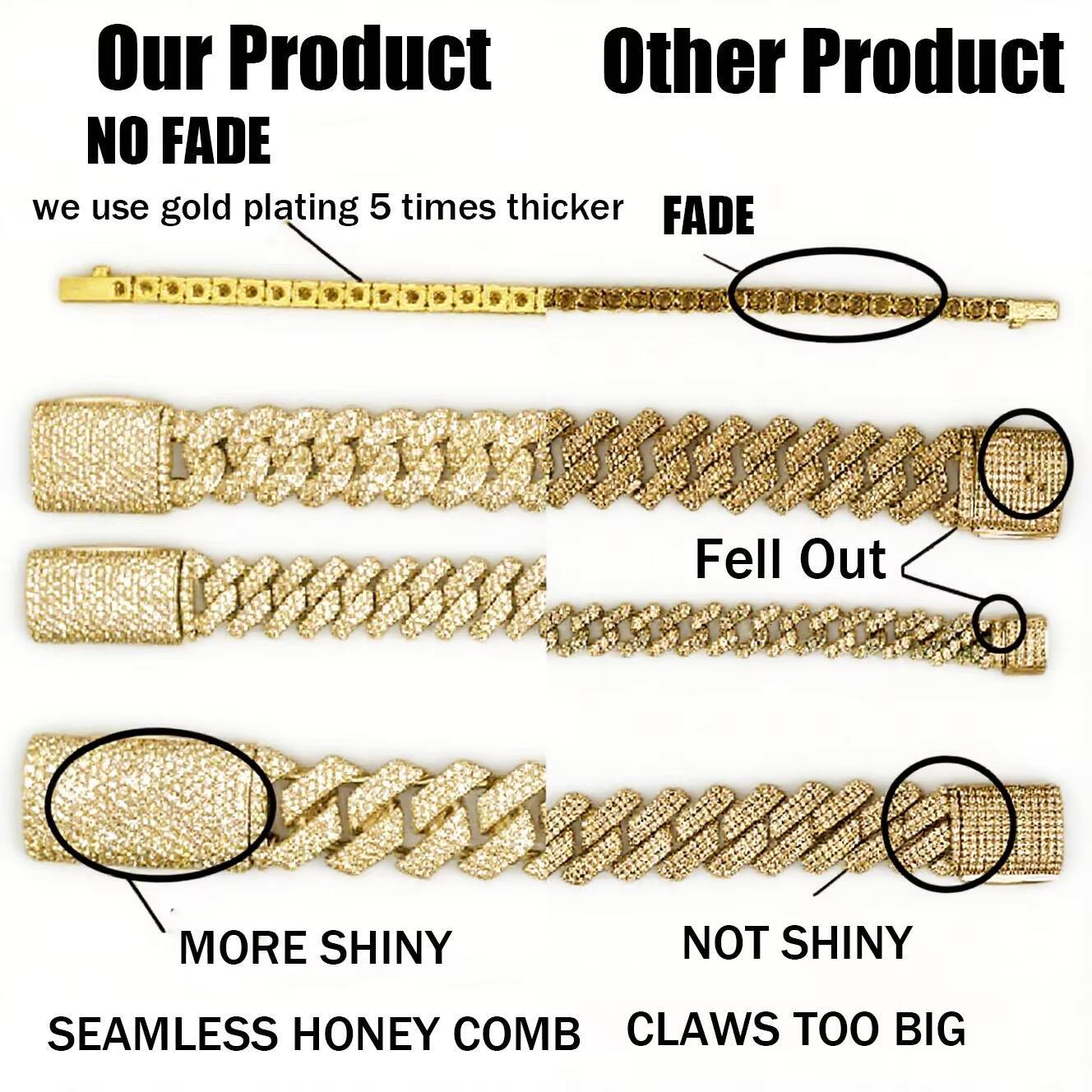 Custom 925 Sterling Silver Pass Diamond Test VVS Moissanite Iced Out Cross Hip Hop Chain Link Bracelet Fine Jewelry Men Women