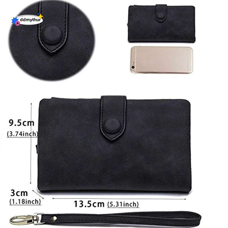 Women Fashion Matte Short Wallet PU Leather Zipper Hasp Frosted Ladies Purses Money Coin ID Card Holder Girls Cute Clutch ddmythur
