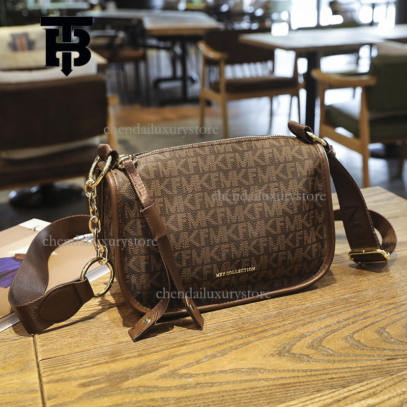 TB BHULAMTE Designer Women's Bag Luxury New Single Shoulder Crossbody Bag Letter Printed Casual Wide Shoulder Strap Tassel Handbag Fashion Trend 