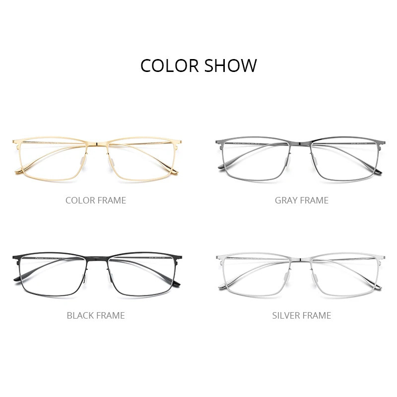 FONEX Alloy Glasses Frame Men Full-Rim Frames High-end Quality Square Eyeglasses Ultralight-Weight Korean Japanese Eyewear 8105 250407