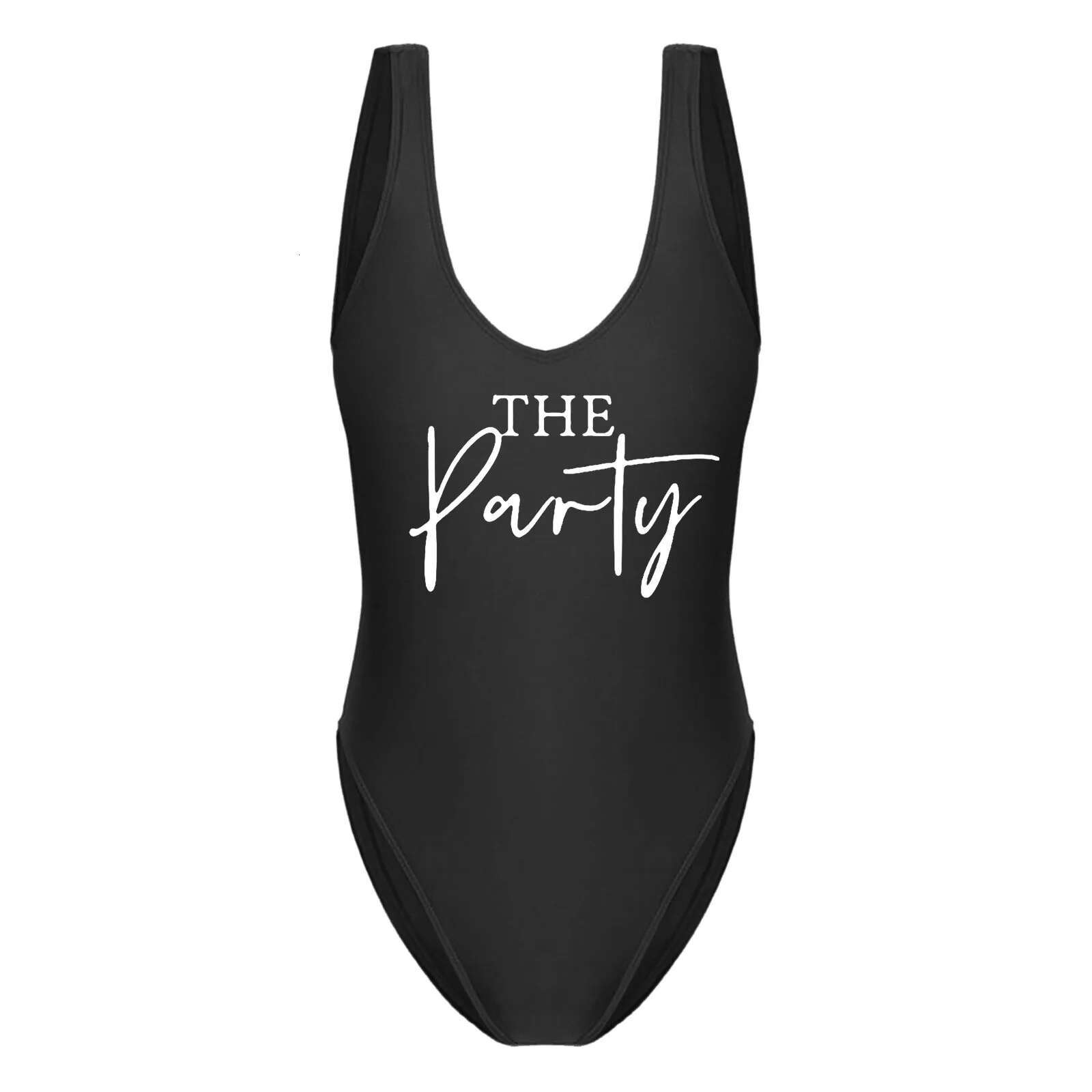 Dongdumaoyi One Piece Swimsuit Woman Black Swimwear Bachelorette Party Swimsuits Beatchwear Bathing Suit Summer Beach Bodysuit