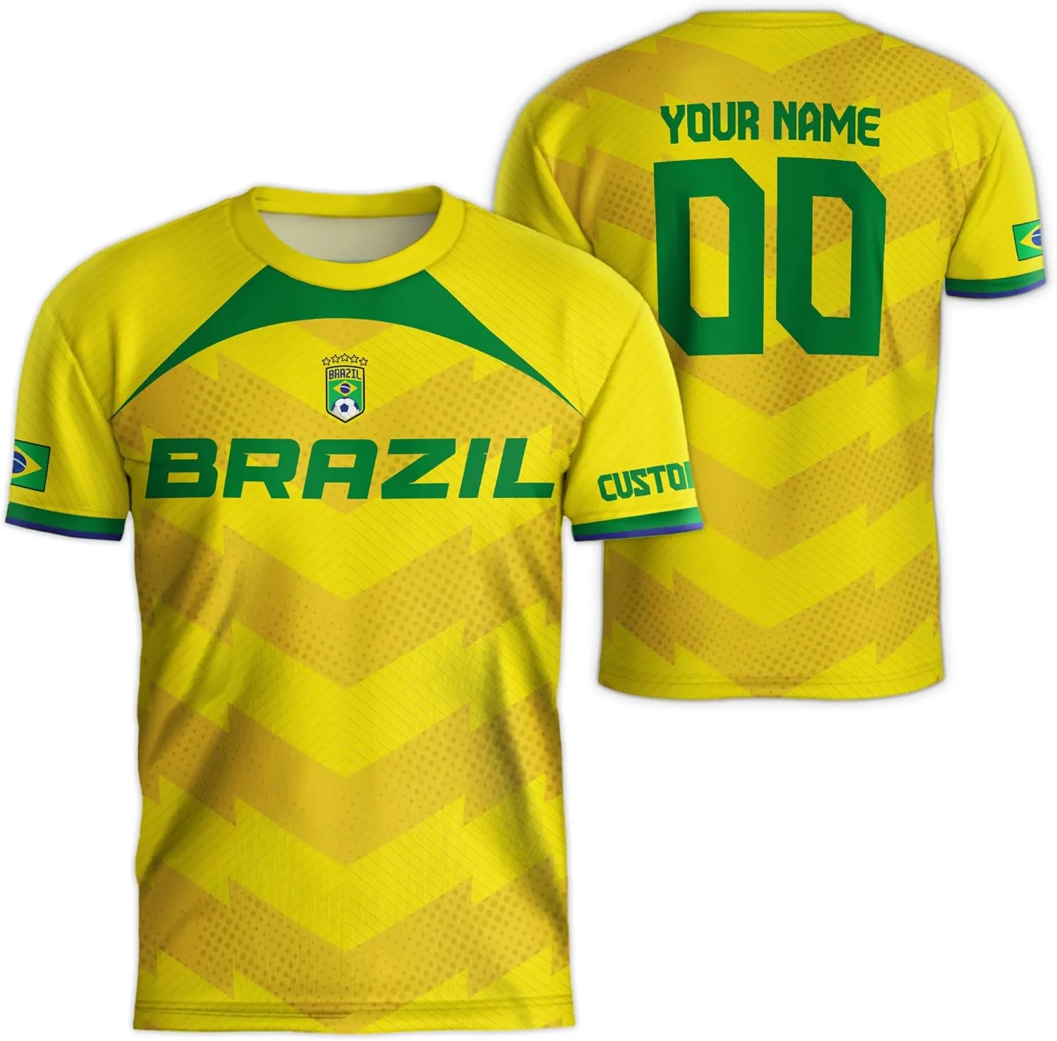 Personalized Brazil Soccer Jersey 2025, Custom Name Brazilian Soccer Jersey, Customized Brasil Soccer Jersey for Men