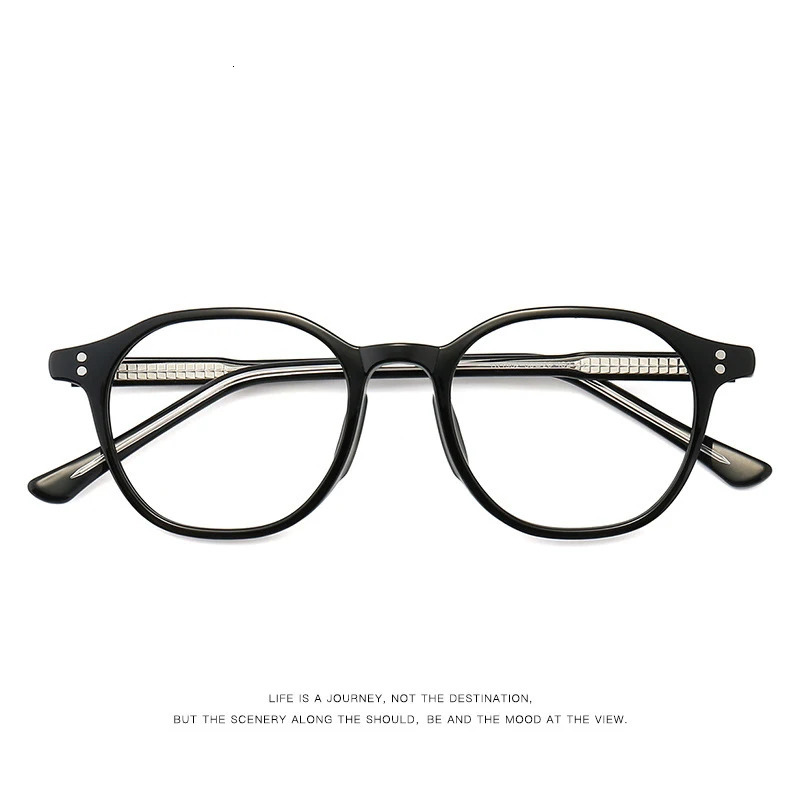 Retro Round Eyewear Man Acetate Ultra Light Fashion Transparent Eyeglasses Optical Prescription Glasses Frame Woman 1952 250407