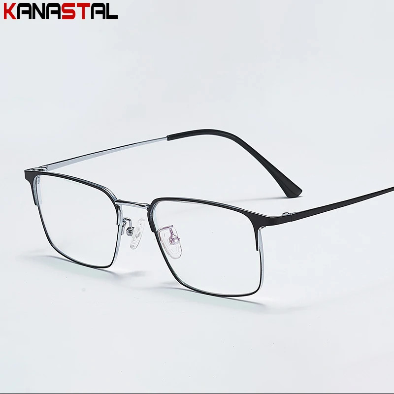 Men Prescription Glasses Optics Lenses Reading Glasses Women Blue Light Blocking Myopia Eyewear Metal Eyeglasses Frame 250407