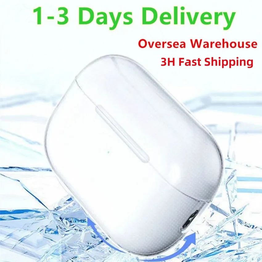USA Euro Stock For Airpods pro 2 air pods 3 4 Max Earphones airpod Bluetooth Headphone Accessories Solid Silicone Protective Cover Wireless Charging Shockproof Case