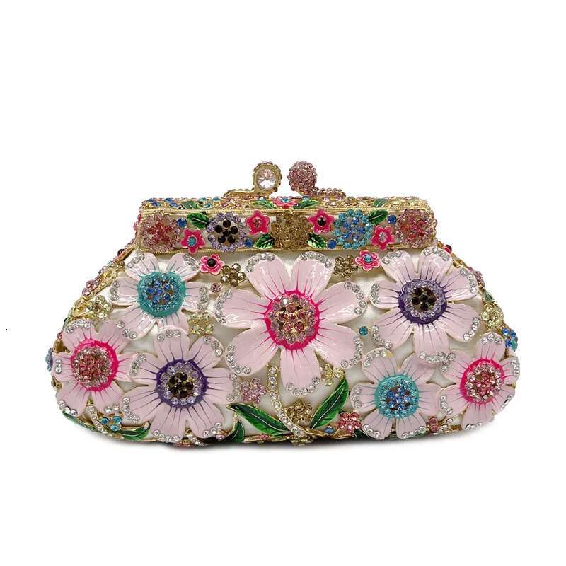 New Bg Bridal Wedding Bag Purses Wer Shape Dia Handbags Fashion Women Crystal Prom Clutch Purse