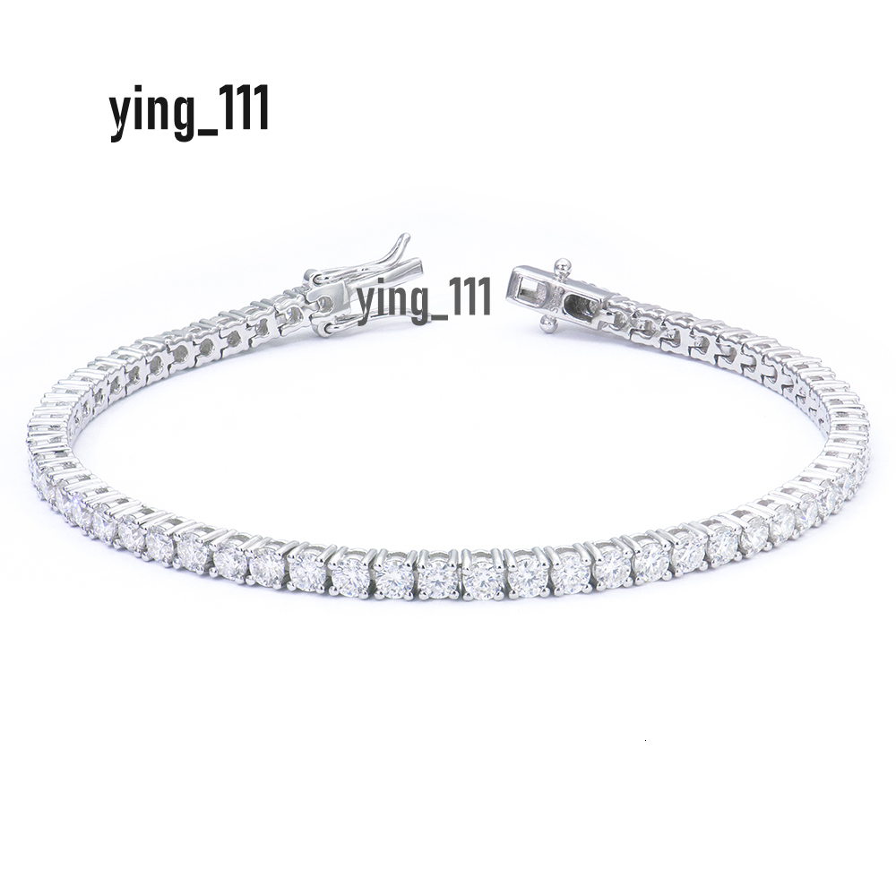 Xingyue 3mm 6.5inches Sterling Silver Grade Gra VVS White Mossanite Moissanite Diamond Tennis Chain Bracelet for Women