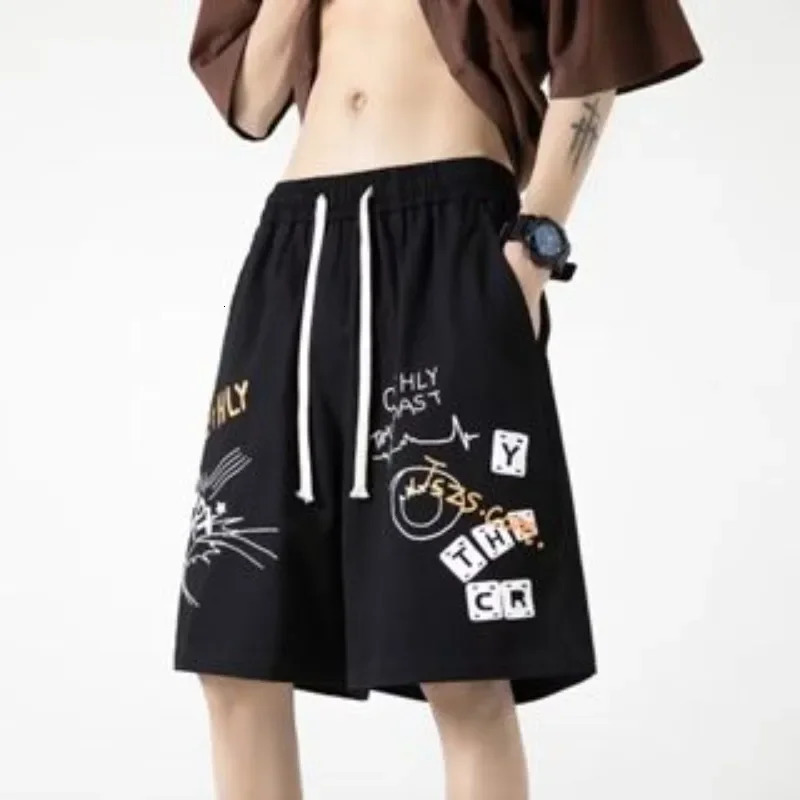 Mens shorts American retro color print shorts couple shorts basketball shorts 250407