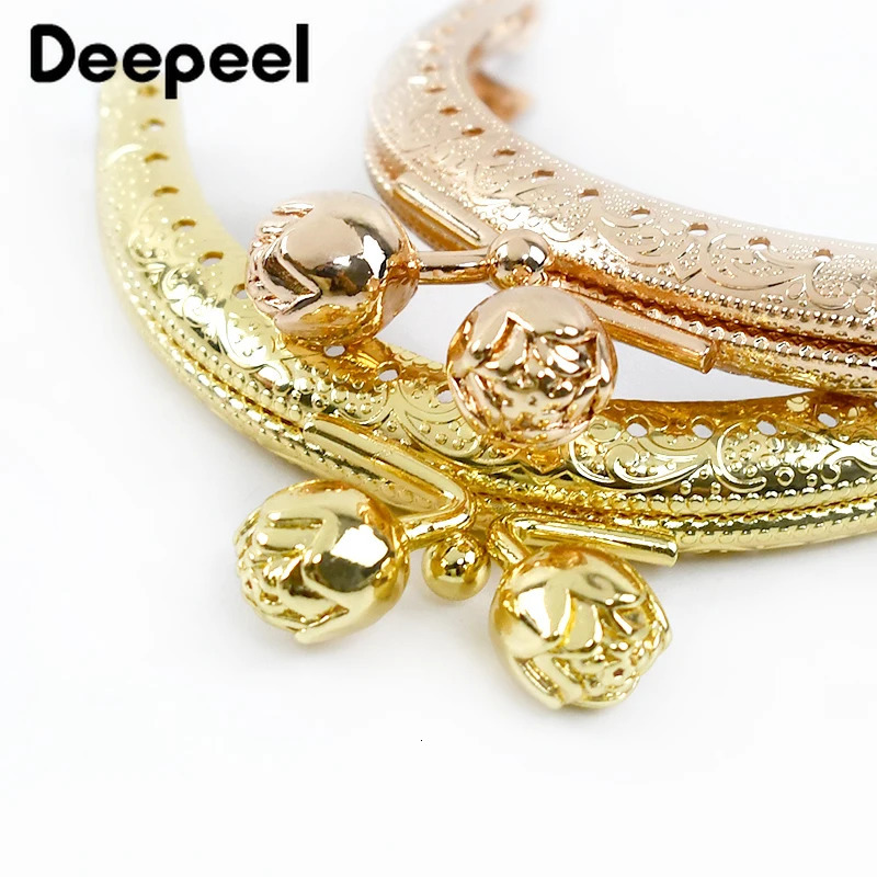 2510pcs Deepeel 85cm Metal Wallet Frame Handle Kiss Buckle DIY Handbag Hand Knitted Sewing Bracket Bag Accessories 250408