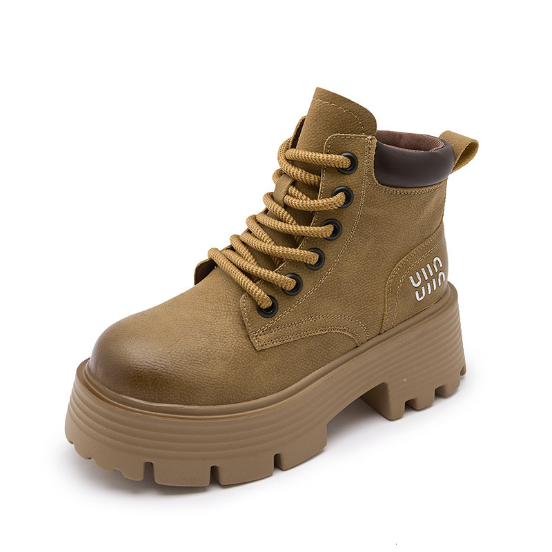 2025 New Martin Women's Motorcycle Thick Bottom Outdoor Work Boots Leather Surface Short Tube Multi functional Designer Fashion Women's Boot