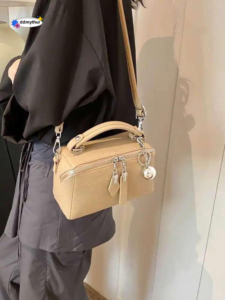 Spring Autumn Fashion Box For Women New PU Leather Versatile Crossbody Solid Color Soft Handheld Small Square Bag ddmythur