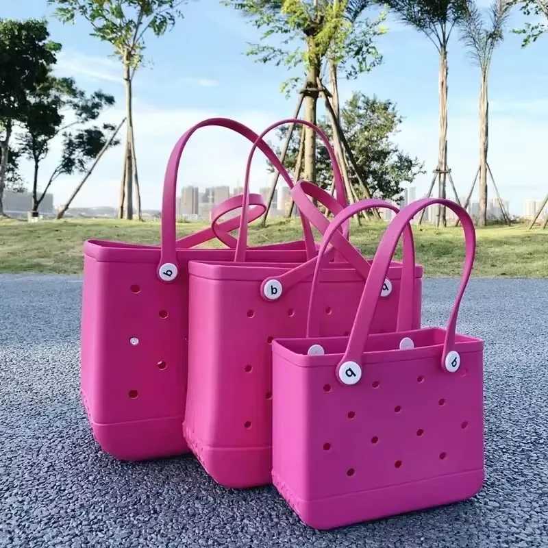 EVA Bogg Beach Bag Rubber Waterproof Travel Tote Bag for Wen Washable Tote Bag Handbag For Sports Beach Market Pool Z250409