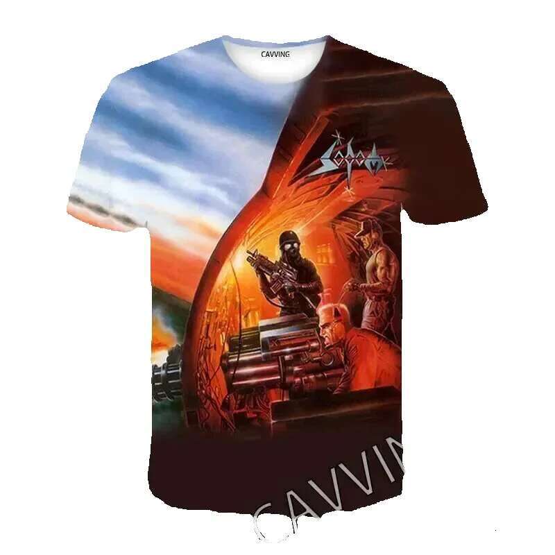Cavving 3D printed Sodom Band casual hip-hop T-shirt Haruku Styles men's/women's top