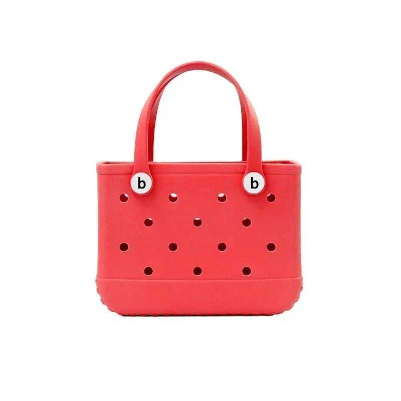 Warm Beach Handbag EVA Waterproof Rubber Beach Swimming Pool Basket Mini Warm Shopping Handbag Mini Jelly Bag Handbag Y25040913
