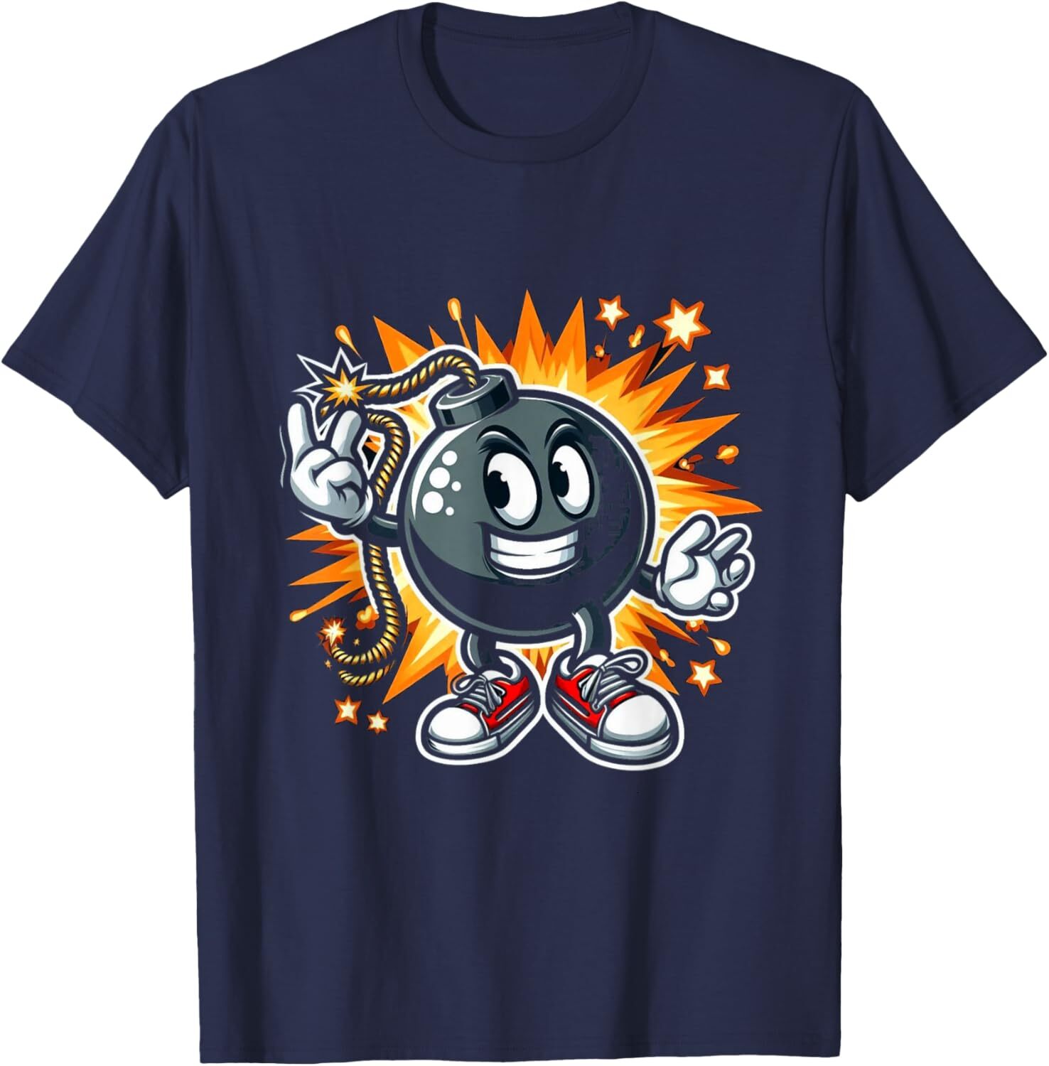 T shirt for Mens Cartoon Bomb Graphic Tee Casual Tops Clothes Short sleeve cool