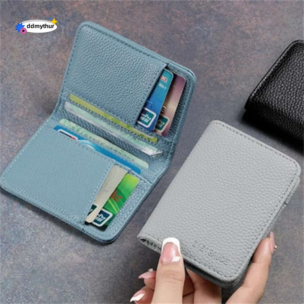 New Super Slim Soft PU Leather Mini Credit Purse Card Holders Men Wallet Thin Small Short Skin Wallets ddmythur