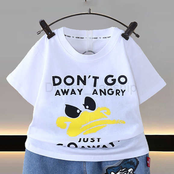 Disney Boys set childrens street bombing short sleeved T-shirt 2024 new style trendy denim shorts for boys and babies in summerXJ250409