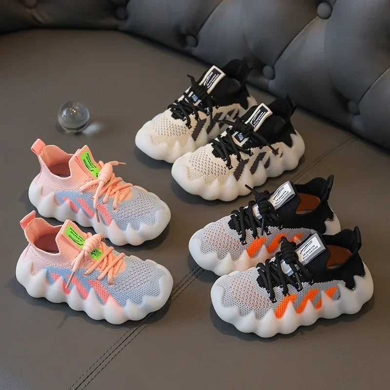 Luxury boys sports shoes childrens casual shoes 2025 fashionable childrens mesh girls sports running shoes childrens baby shoes X250409