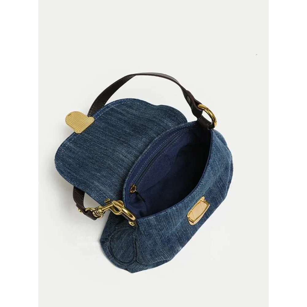 Advanced Fold Lock Crossbody Women Fashion Casual Underarm Handbag 2023 Denim Shoulder Vintage Female Messenger Bag