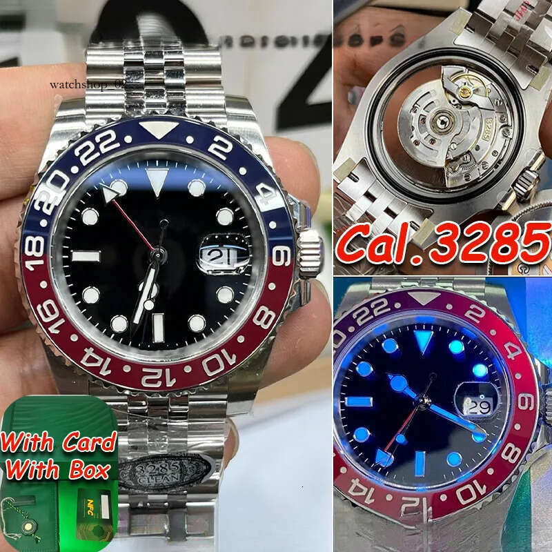 Mens Super Quality Clean Factory V3 40MM Top Cal.3285 Movement Automatic nical Watch 904L Bidirectional Ceramic Ring With Box