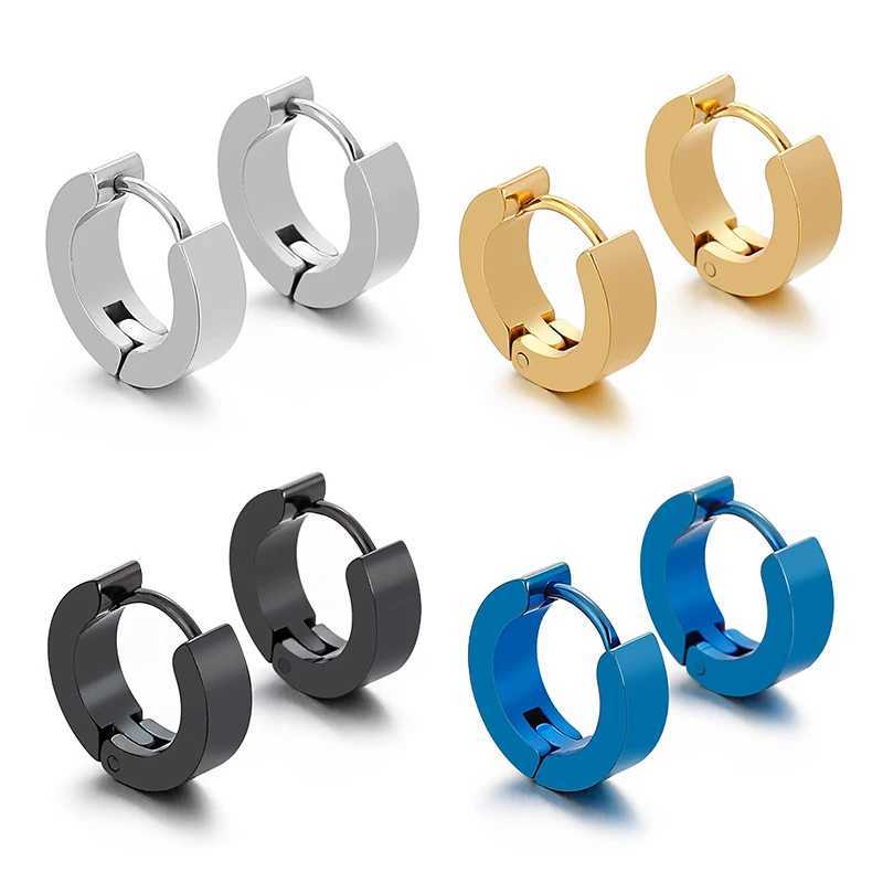 1 Pair Men Women Punk Stainless Steel Ear Circle Earring Simple Ear Buckle Gothic Fashion Jewelry Hot Selling Pop Jewelry Z250408