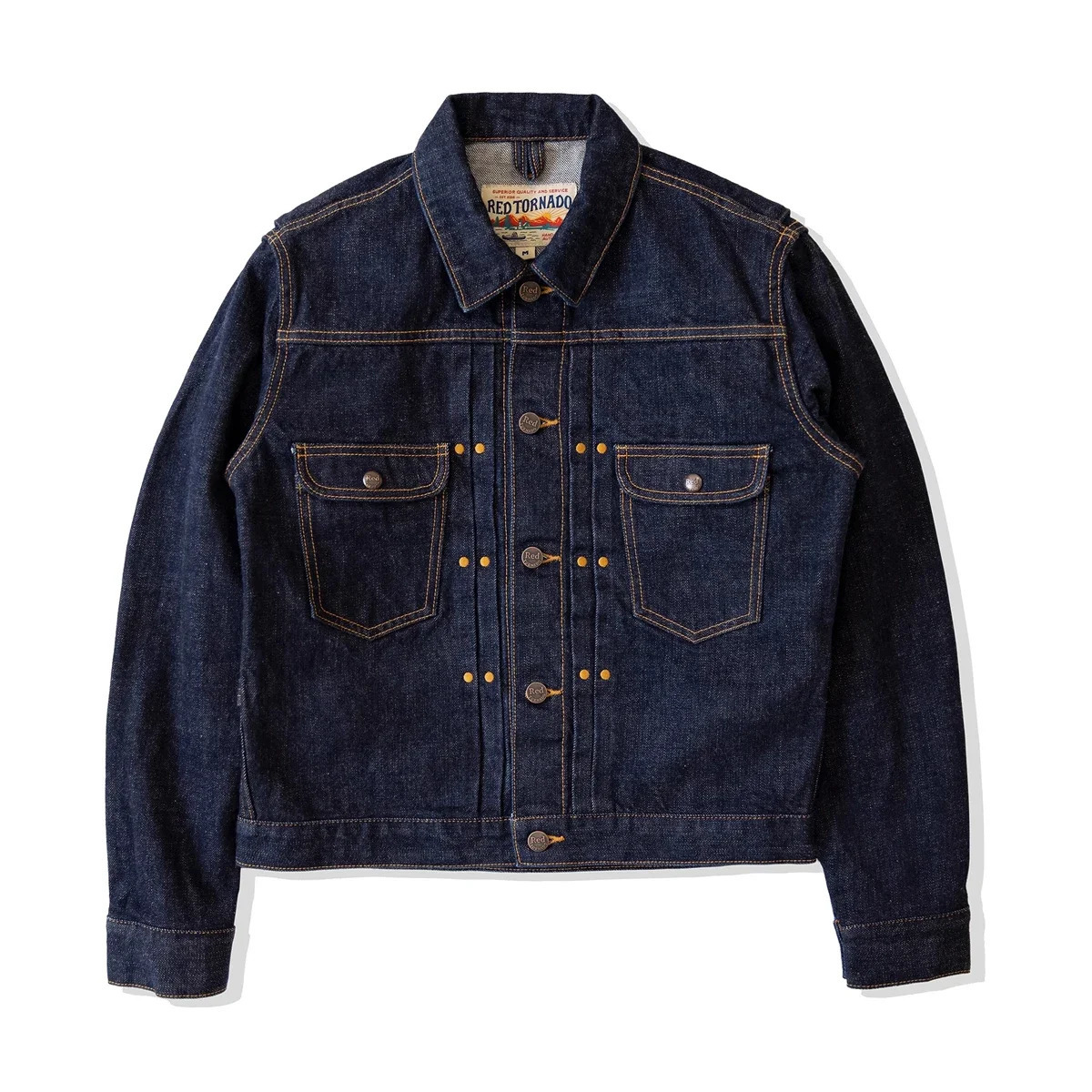 Red Tornado 11MJ Selvedge denim jacket for men rugged and unlined Western style 250409