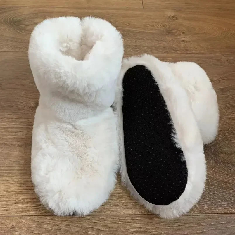 Home Fuzzy Slipper Women Winter Fur Men Male Warm Plush Indoor Flat Female Room Fluffy House Floor Wool Fleece Shoes Boots Hairy 251107