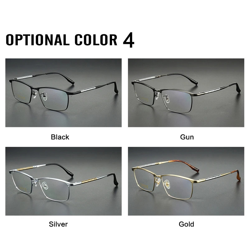 Men Square Full Frame Pure Eye Glasses Frame Myopia Optical Prescription Eyeglasses Handmade Fashion Classic Eyewear 250407