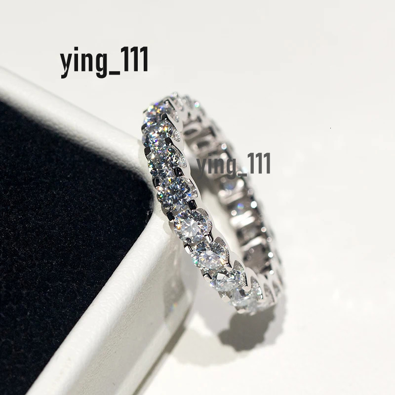 Jewelry 925 Sterling silver fashion rings woman 2-3mm Moissanite Ring