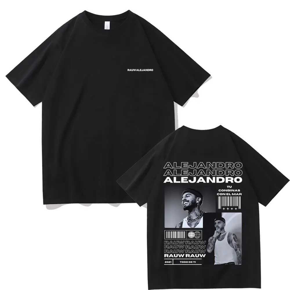 Rauw Alejandro Todo De Ti Album Printed T-shirt Mens Hip Hop Super Large Mens Cotton T-shirt Mens Fashion Retro Street WearXJ250409