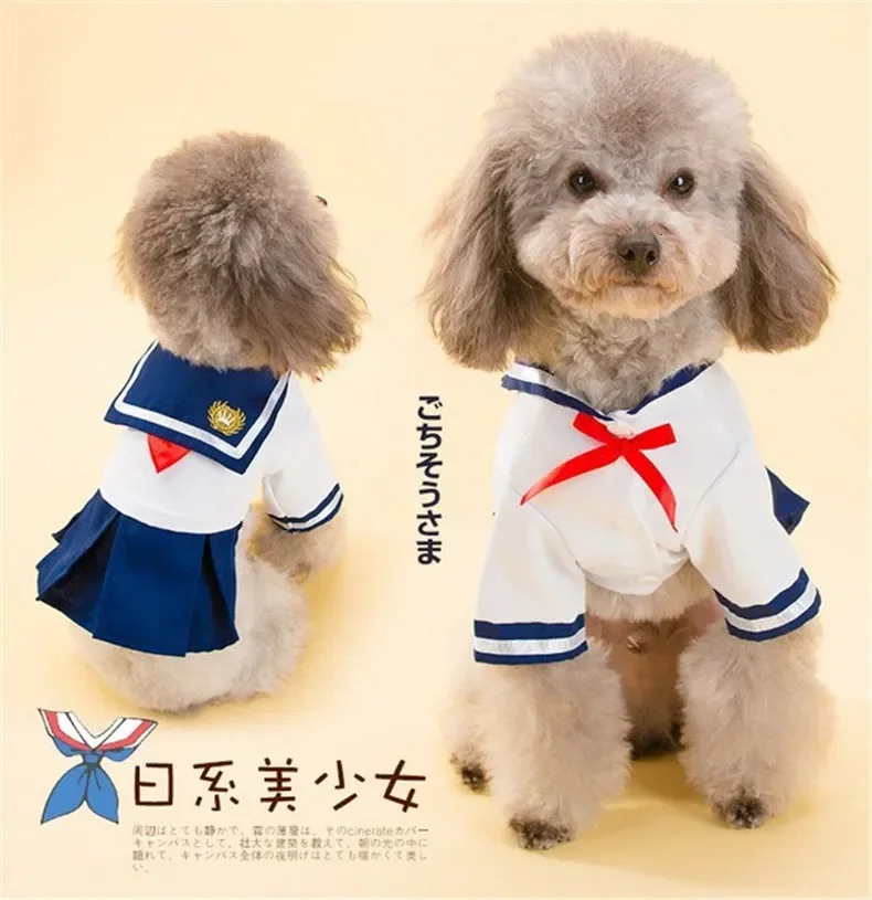 Pet JK Uniform Clothing Cat Cute Skirt Princess Dress 250409