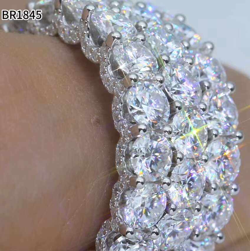 Popular Jewelry Sterling Silver 925 Rings for Man Hip Hop Jewelry Vvs Moissanite Iced Out Ring