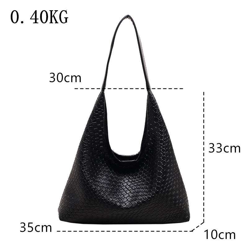 Large Capacity Female Handbag Soft Leather Underarm Women Fashion Solid Color Simple One Shoulder Crossbody Bag Tote