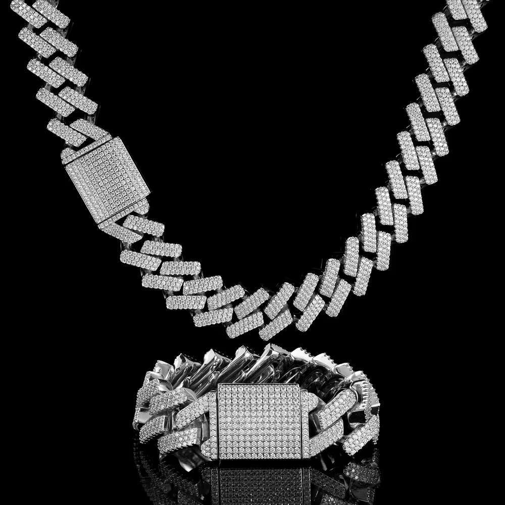 18mm 14k gold-plated square 5a Cz chilled hip-hop jewelry Cuban chain