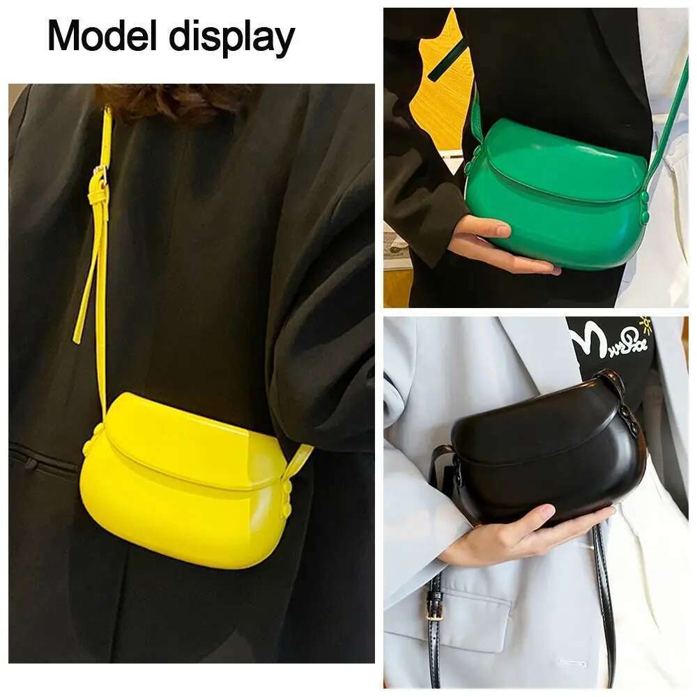 PU Leather Women Crossbody Fashion Purse Sg Saddle Shoulder Bag Candy Color Girl Messenger Bags
