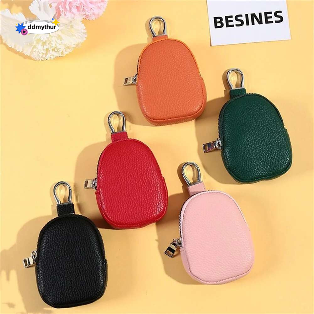 Women's Mini Coin Purse with Ring Key Multi-function Storage Bags PU Leather Zipper Change Bag Wallet Earphone Pouch ddmythur