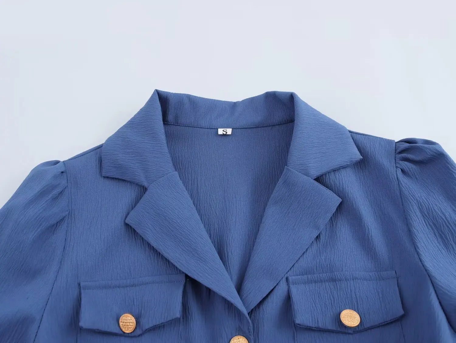Wxw4801 Spring Blue Single Chest Belt Aline Casual Shirt Dress Womens Long Sleeve Slim Fit Office Open Collar French Style 250409