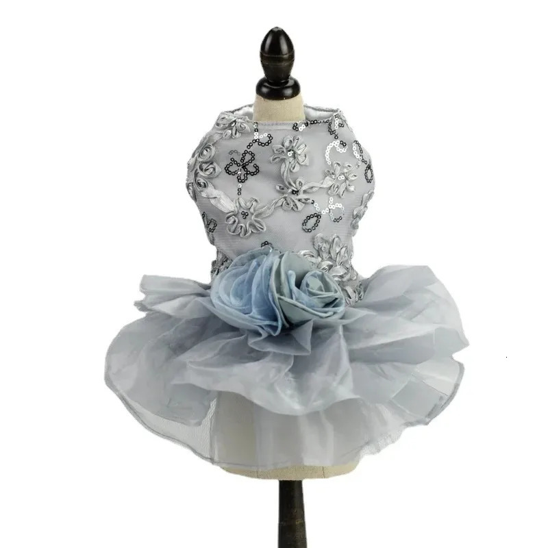 Dog Bow Dog Cat Skin Princess Wedding Summer Dress Dog Pet Wedding 250409